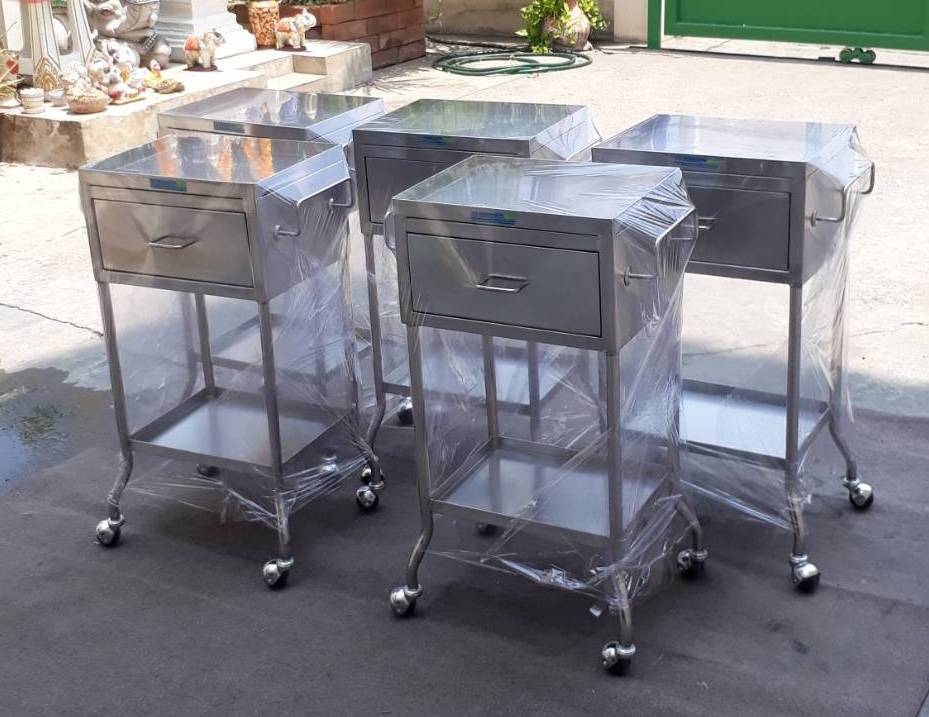TROLLEY,2-SHELVES,1-DRAWER